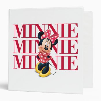 Red Minnie | Name Binder by MickeyAndFriends at Zazzle