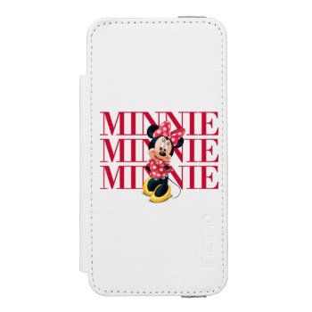 Red Minnie | Name Iphone Se/5/5s Wallet Case by MickeyAndFriends at Zazzle