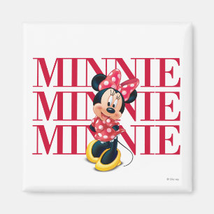 Red Minnie Name Magnet