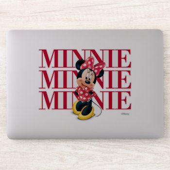 Red Minnie | Name Sticker by MickeyAndFriends at Zazzle