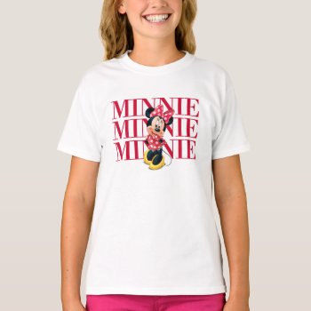 Red Minnie | Name T-shirt by MickeyAndFriends at Zazzle