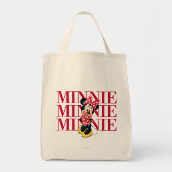 Red Minnie | Name Tote Bag by MickeyAndFriends at Zazzle