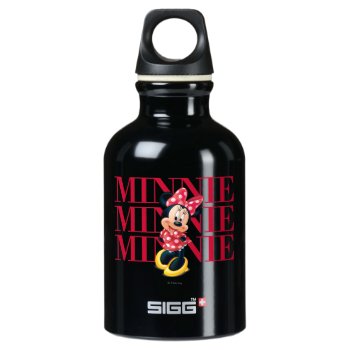 Red Minnie | Name Water Bottle by MickeyAndFriends at Zazzle
