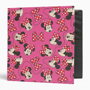 Red Minnie   Pink Pattern Binder