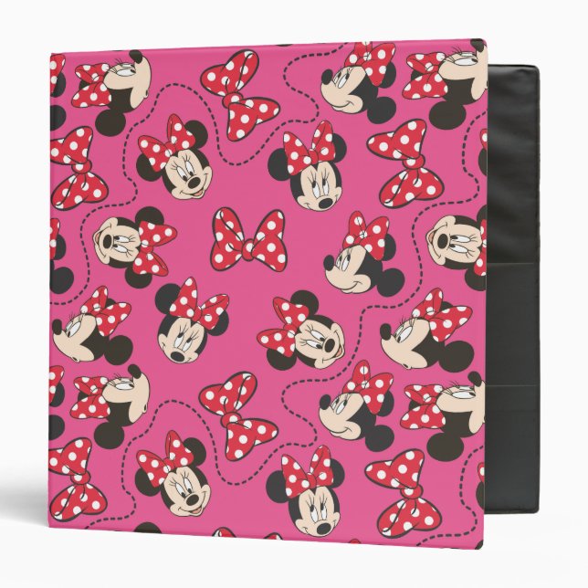Red Minnie | Pink Pattern Binder (Front/Inside)