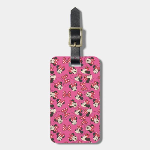 Red Minnie  Pink Pattern Luggage Tag