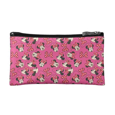 Red Minnie | Pink Pattern Makeup Bag
