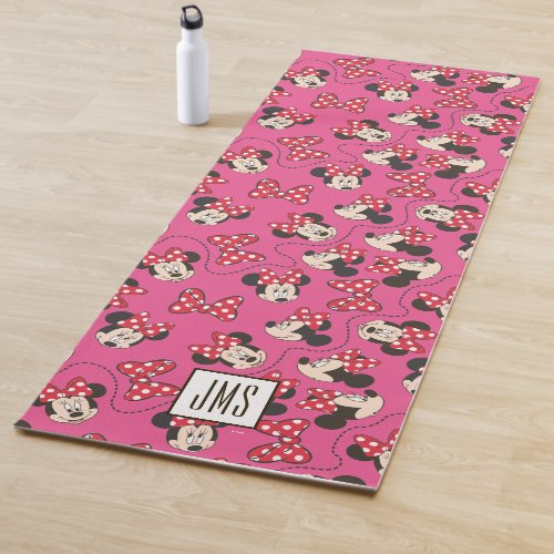 Red Minnie  Pink Pattern _ Monogram Yoga Mat