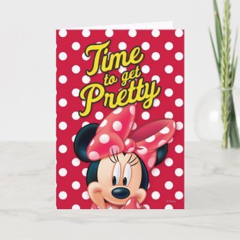 Red Minnie | Pretty Card by MickeyAndFriends at Zazzle