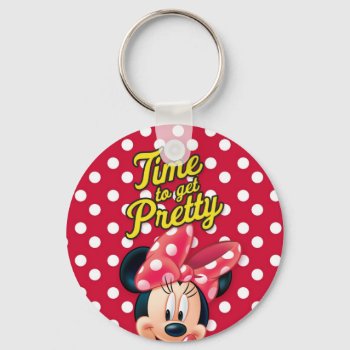 Red Minnie | Pretty Keychain by MickeyAndFriends at Zazzle