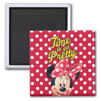 Red Minnie | Pretty Magnet by MickeyAndFriends at Zazzle