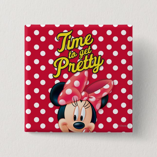 Red Minnie | Pretty Pinback Button (Front)