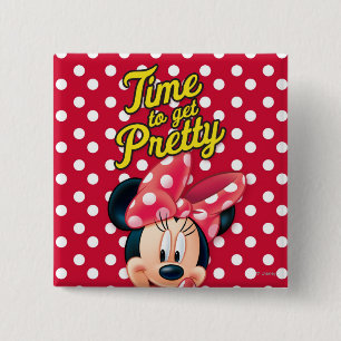 Red Minnie   Pretty Pinback Button
