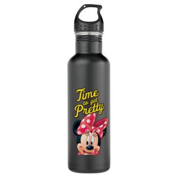 Red Minnie | Pretty Water Bottle by MickeyAndFriends at Zazzle