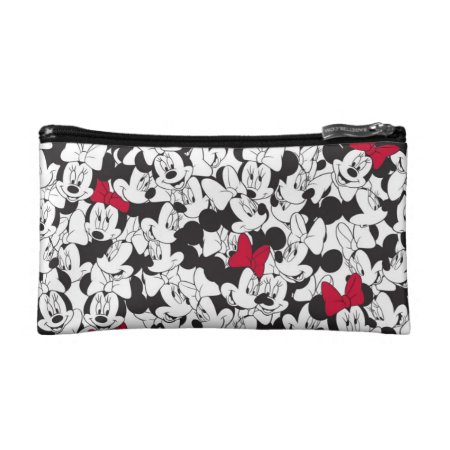 Red Minnie | Red Bow Pattern Cosmetic Bag