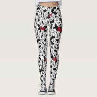 Red Minnie | Red Bow Pattern Leggings