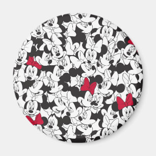 Red Minnie Red Bow Pattern Magnet