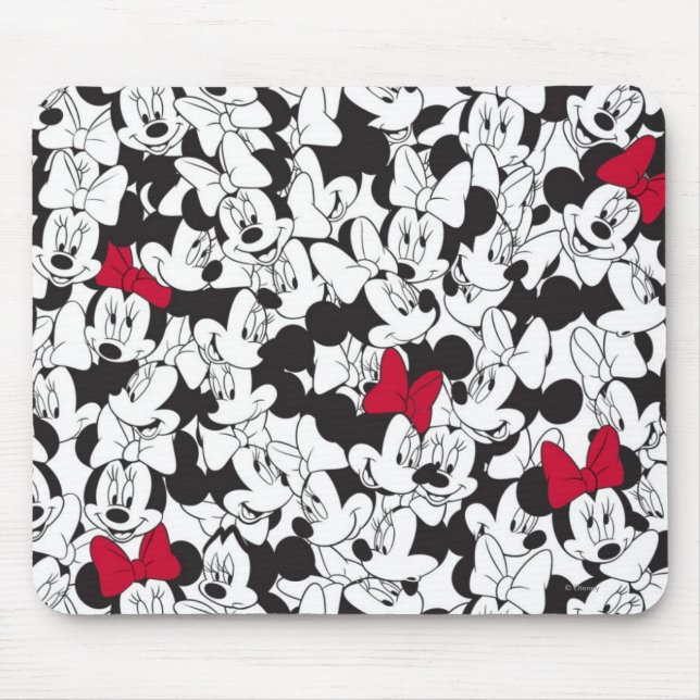 Red Minnie | Red Bow Pattern Mouse Pad (Front)
