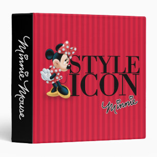 Red Minnie   Style Icon 3 Ring Binder