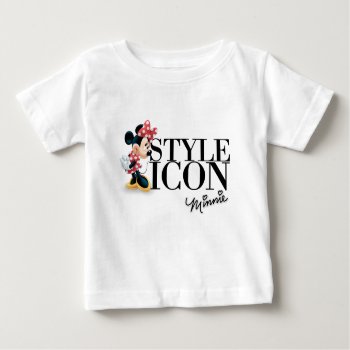 Red Minnie | Style Icon Baby T-shirt by MickeyAndFriends at Zazzle