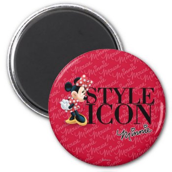 Red Minnie | Style Icon Magnet by MickeyAndFriends at Zazzle