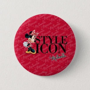 Red Minnie   Style Icon Pinback Button