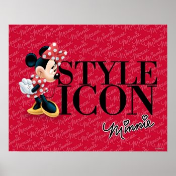 Red Minnie | Style Icon Poster by MickeyAndFriends at Zazzle