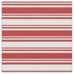 [ Thumbnail: Red & Mint Cream Colored Stripes/Lines Pattern Fabric ]