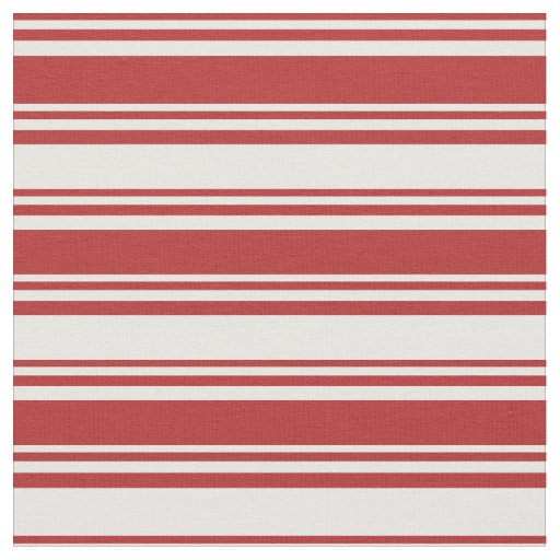 Red & Mint Cream Pattern Fabric