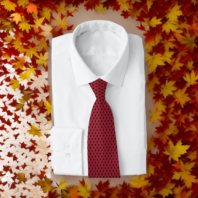 Red Mirror Diamond Black Business Neck Tie (Creator Uploaded)