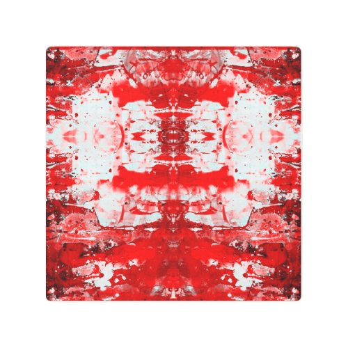 red mirrored abstract art