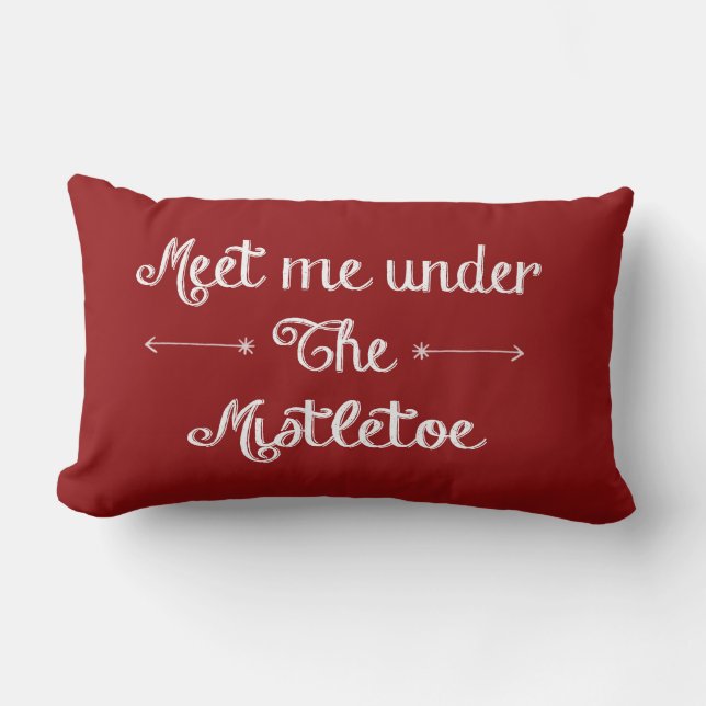 Red Mistletoe Pillow (Front)