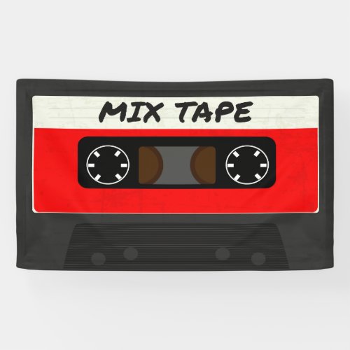Red Mix Tape _ 80s And 90s Retro Inspired Gift Banner