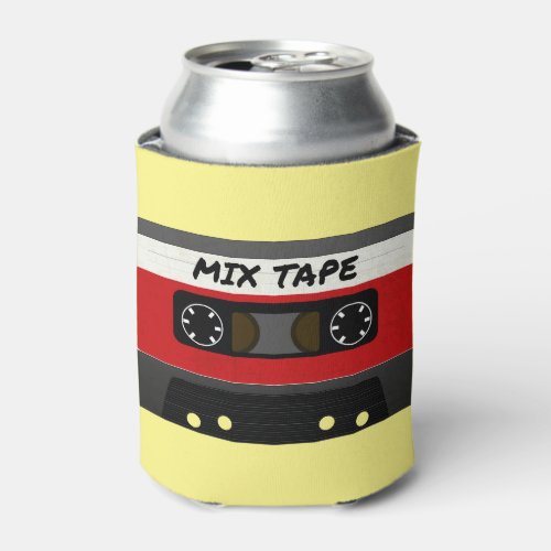 Red Mix Tape _ 80s And 90s Retro Inspired Gift Can Cooler