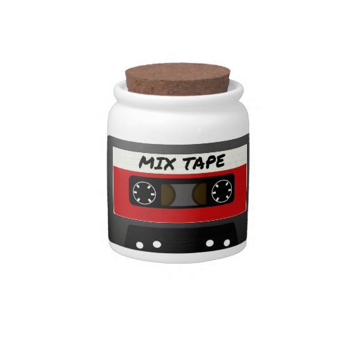 Red Mix Tape _ 80s And 90s Retro Inspired Gift Candy Jar