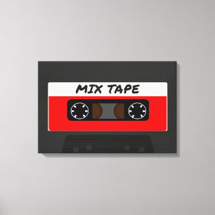 Red Mix Tape - 80s And 90s Retro Inspired Gift Canvas Print