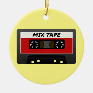 Red Mix Tape - 80s And 90s Retro Inspired Gift Ceramic Ornament