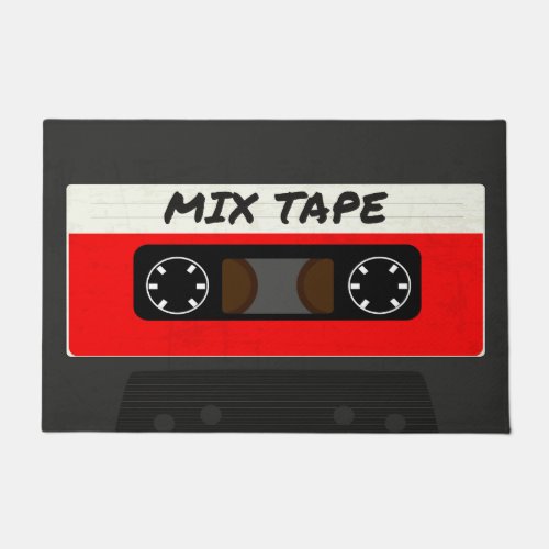 Red Mix Tape _ 80s And 90s Retro Inspired Gift Doormat