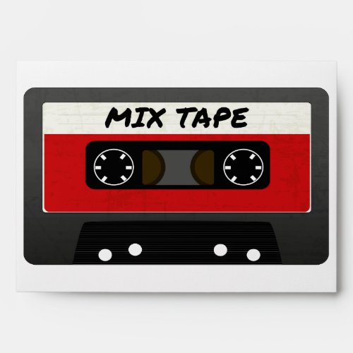 Red Mix Tape _ 80s And 90s Retro Inspired Gift Envelope
