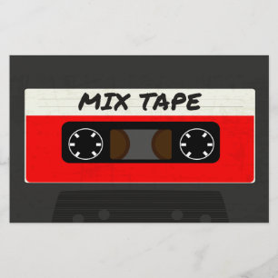 Red Mix Tape - 80s And 90s Retro Inspired Gift Flyer