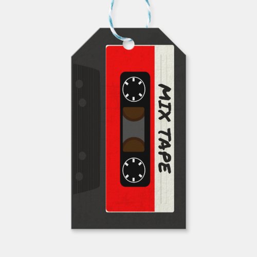 Red Mix Tape _ 80s And 90s Retro Inspired Gift Gift Tags