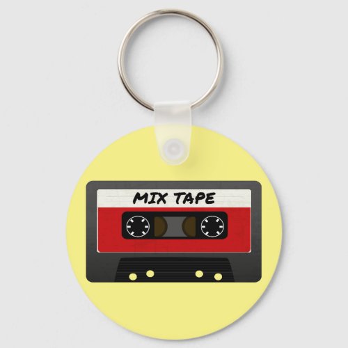 Red Mix Tape _ 80s And 90s Retro Inspired Gift Keychain
