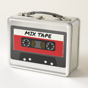 Red Mix Tape - 80s And 90s Retro Inspired Gift Metal Lunch Box