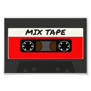 Red Mix Tape - 80s And 90s Retro Inspired Gift Photo Print