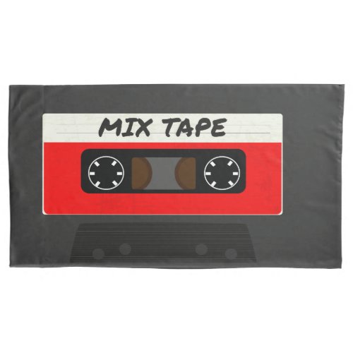 Red Mix Tape _ 80s And 90s Retro Inspired Gift Pillow Case