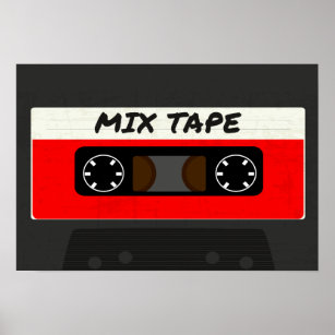 Red Mix Tape - 80s And 90s Retro Inspired Gift Poster