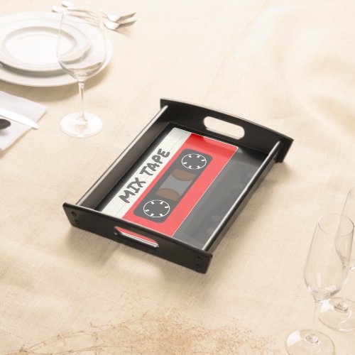 Red Mix Tape _ 80s And 90s Retro Inspired Gift Serving Tray