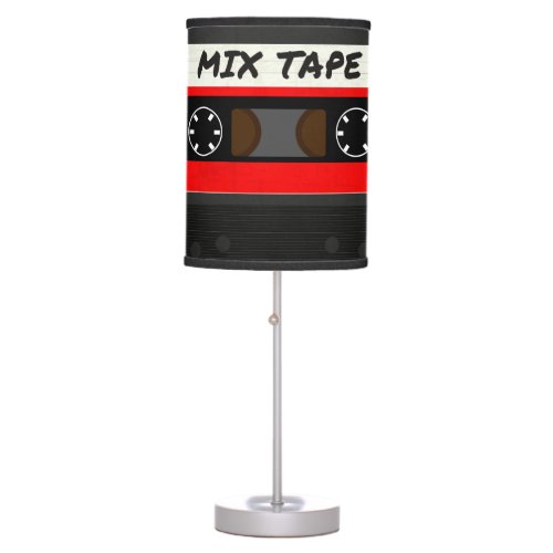 Red Mix Tape _ 80s And 90s Retro Inspired Gift Table Lamp
