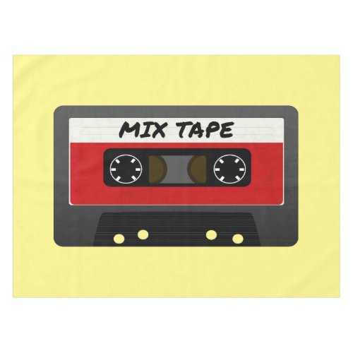 Red Mix Tape _ 80s And 90s Retro Inspired Gift Tablecloth