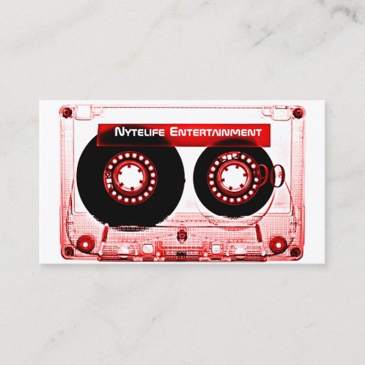 Customizable Red Mixtape Business Card Templates